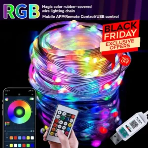 65.6ft Sound Control RGB Smart String Lights , App & Remote Control LED Fairy Lights