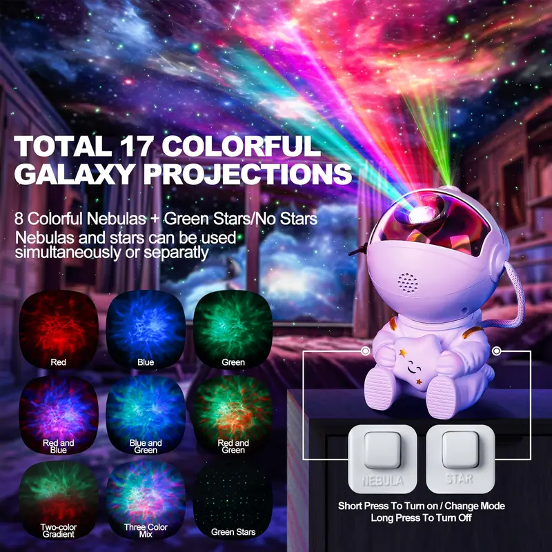 Astronaut Galaxy Star Projector Starry Night Light - Image 2