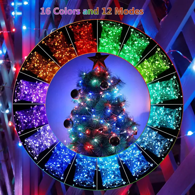 65.6ft Sound Control RGB Smart String Lights , App & Remote Control LED Fairy Lights - Image 7