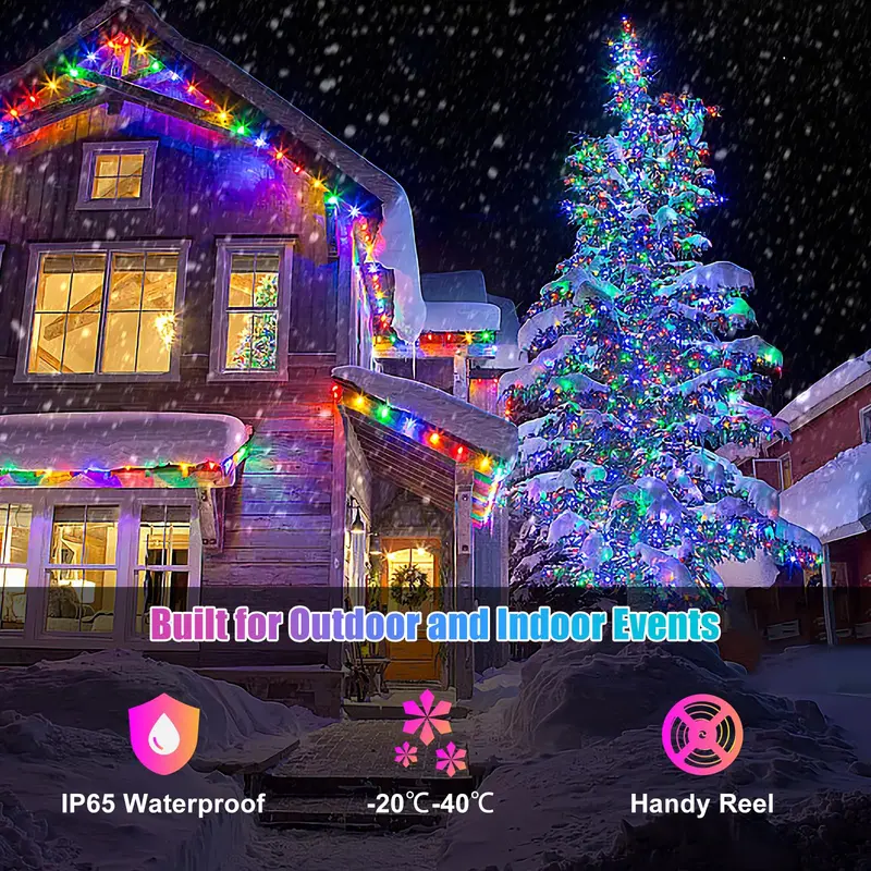 65.6ft Sound Control RGB Smart String Lights , App & Remote Control LED Fairy Lights - Image 8