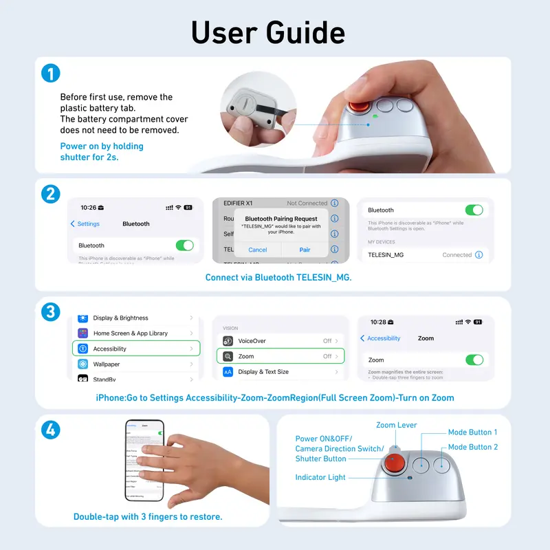 Magnetic Phone Camera Grip with Wireless Shutter – DSLR-Style Handle for iPhone & Android - Image 9
